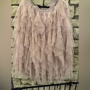 Anthropologie Layered Blush Skirt
